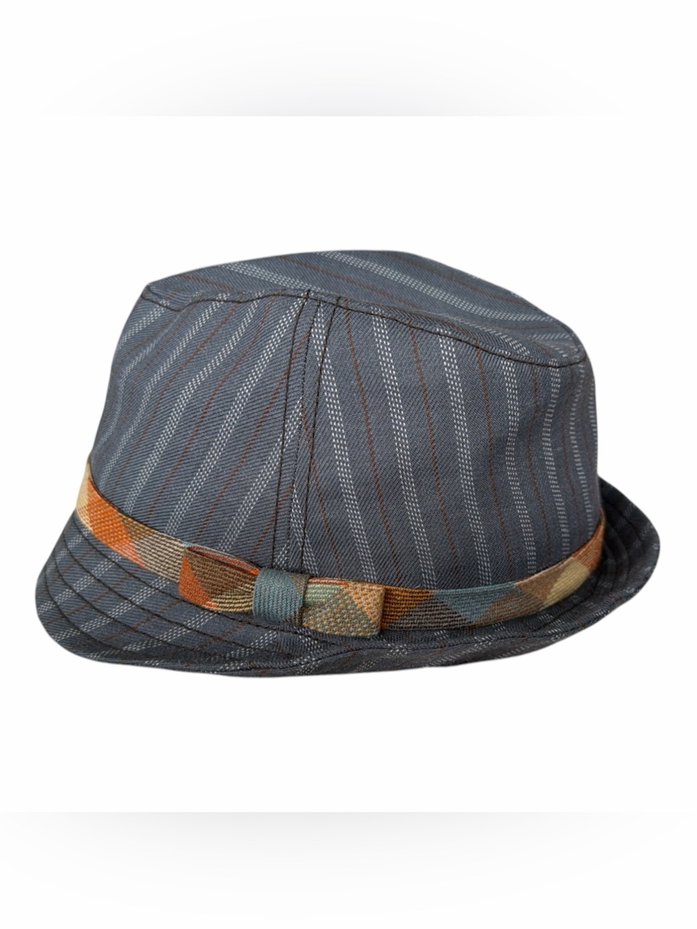 Goorin Striped Fedora Hat with Multicolor Band